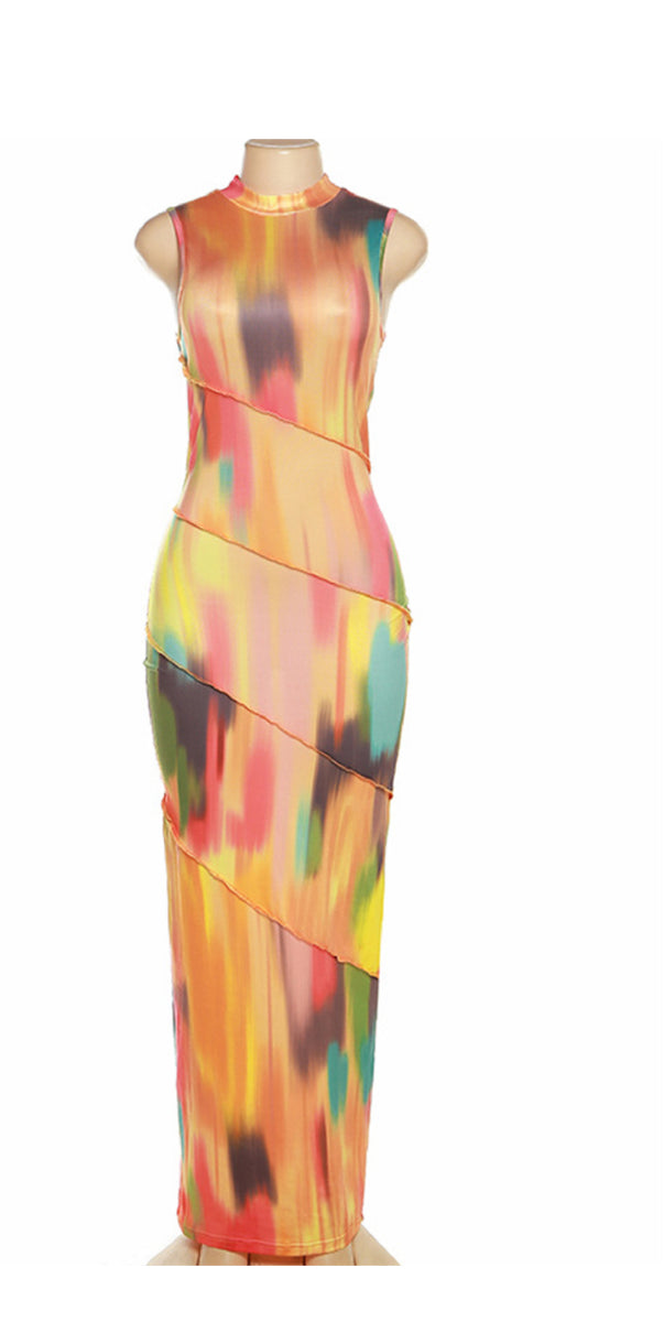 colourful bodycon dress Colorful Bodycon Dress – DefinedImage