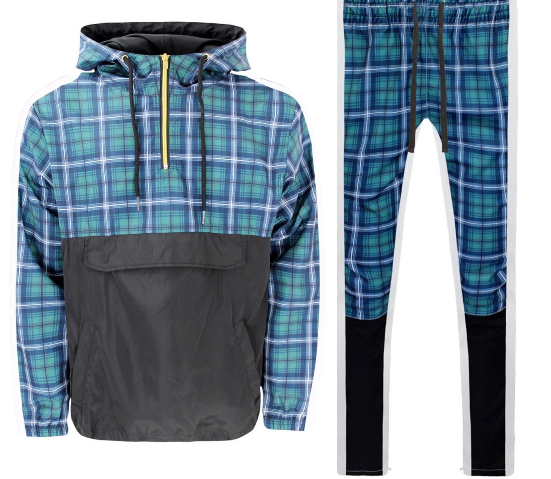 Teal Plaid Set