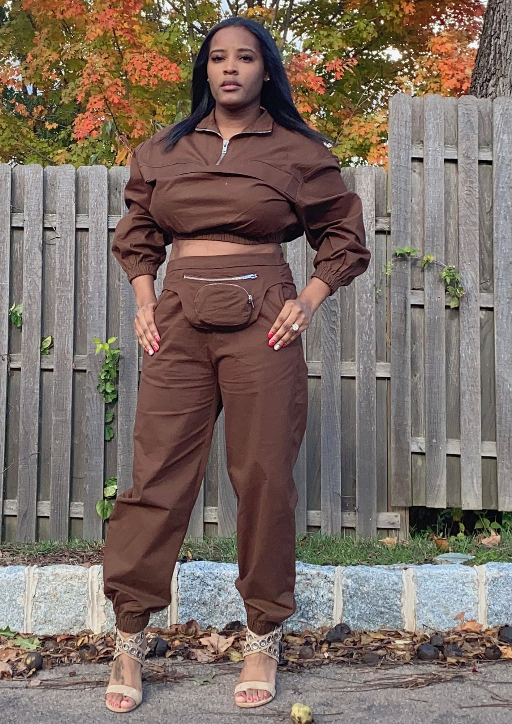 Brown Fanny Pack Jogger